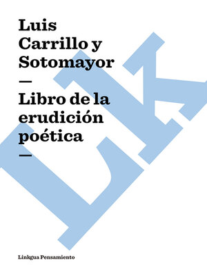 cover image of Libro de la erudición poética